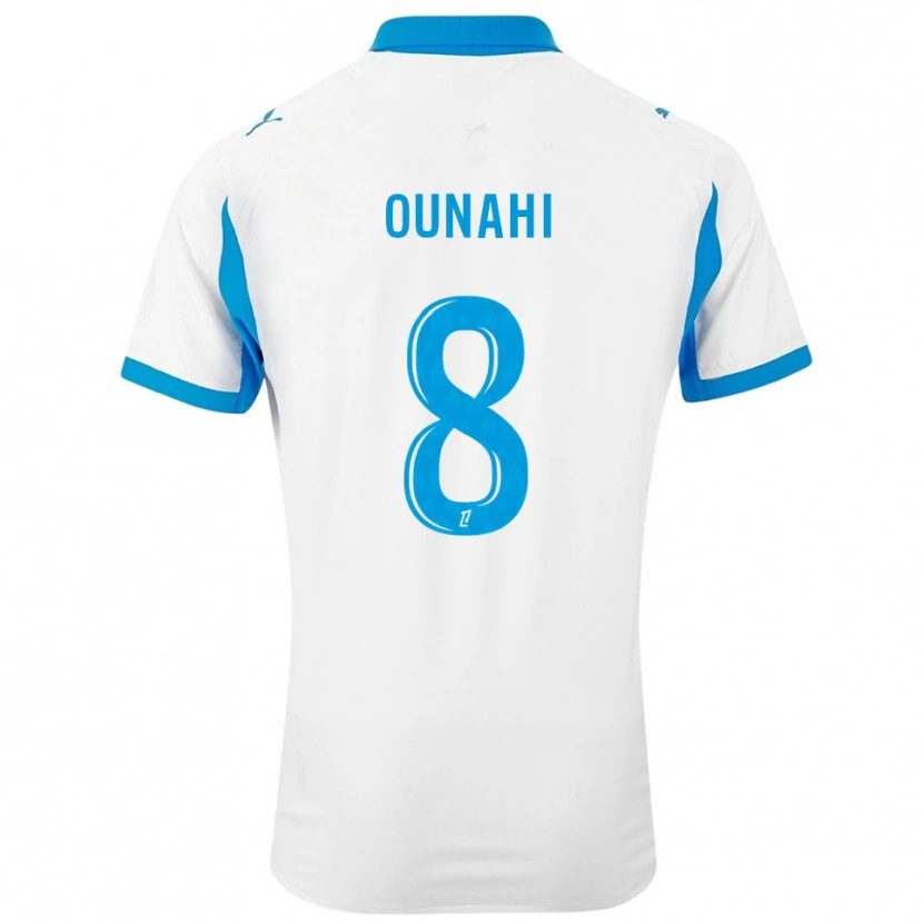 Danxen Uomo Maglia Azzedine Ounahi #8 Bianco Azzurro Kit Gara Home 2025/26 Maglietta