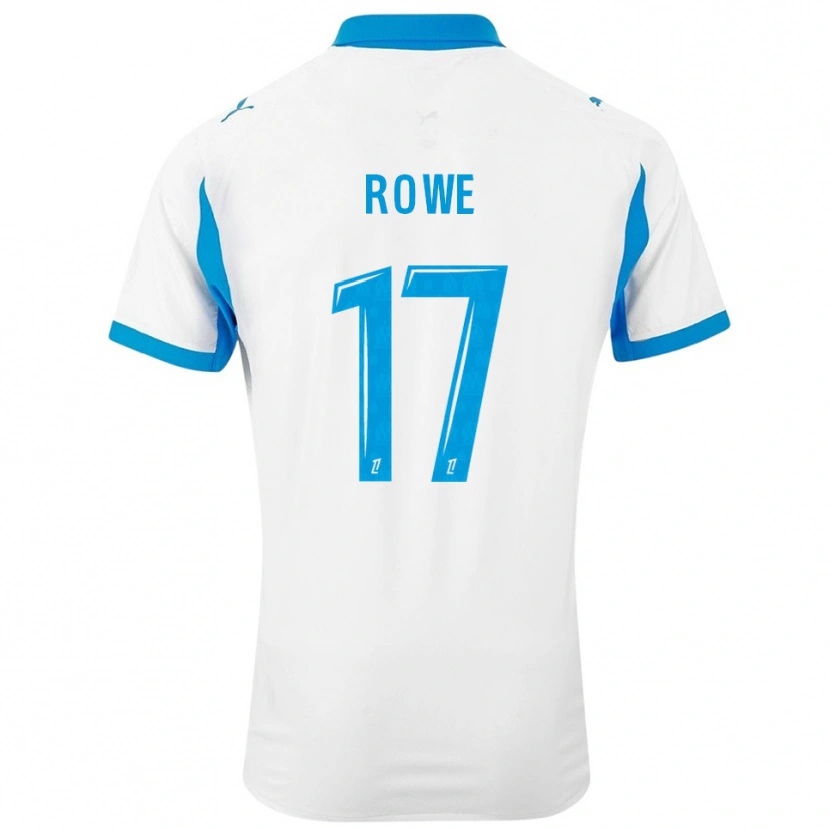 Danxen Uomo Maglia Jonathan Rowe #17 Bianco Azzurro Kit Gara Home 2025/26 Maglietta