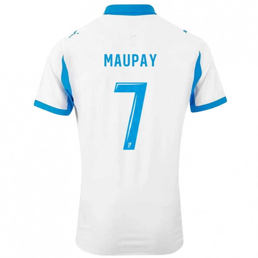 Danxen Uomo Maglia Neal Maupay #7 Bianco Azzurro Kit Gara Home 2025/26 Maglietta