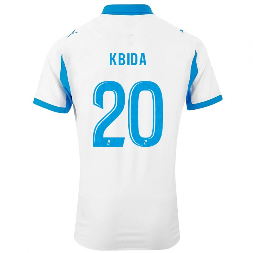 Danxen Uomo Maglia Ines Kbida #20 Bianco Azzurro Kit Gara Home 2025/26 Maglietta