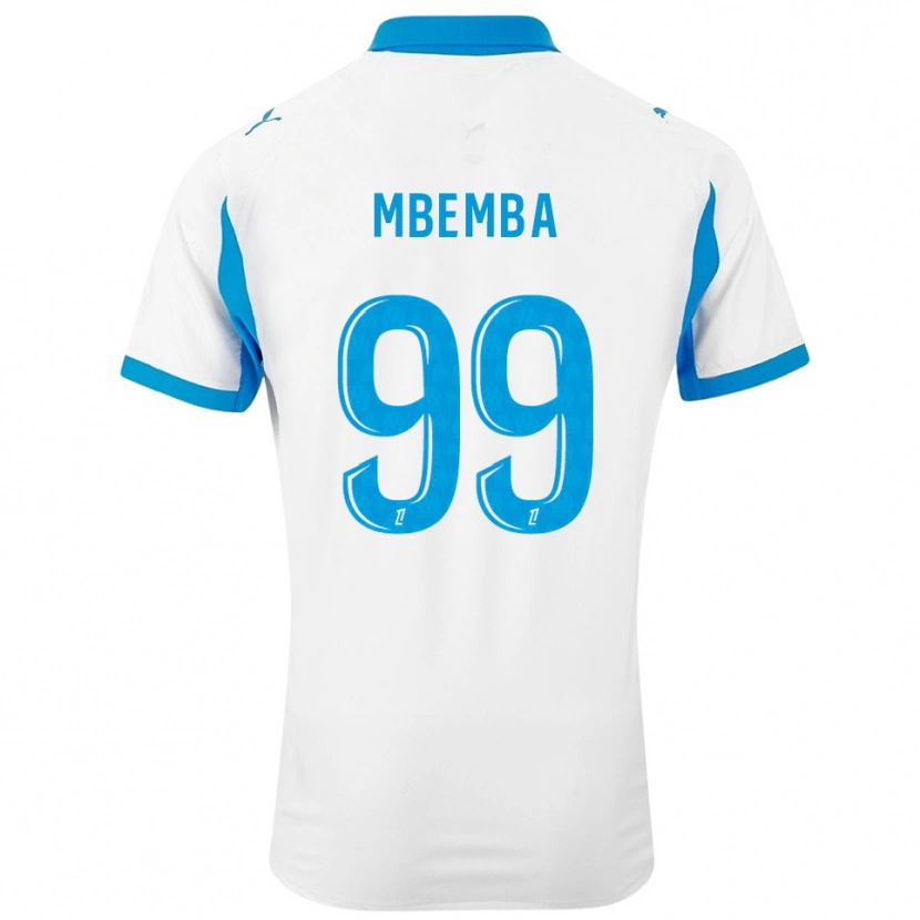 Danxen Uomo Maglia Chancel Mbemba #99 Bianco Azzurro Kit Gara Home 2025/26 Maglietta