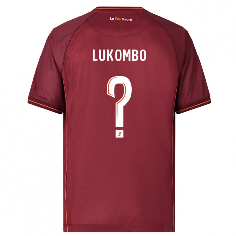 Danxen Uomo Maglia Joseph Lukombo #0 Borgogna Bianco Kit Gara Home 2025/26 Maglietta