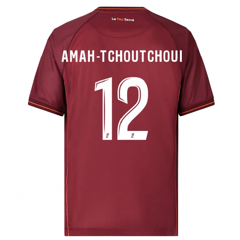 Danxen Uomo Maglia Marco Amah-Tchoutchoui #12 Borgogna Bianco Kit Gara Home 2025/26 Maglietta