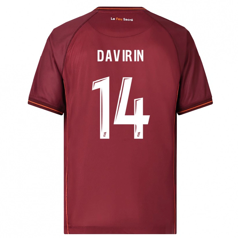 Danxen Uomo Maglia Pierre-Alexandre Davirin #14 Borgogna Bianco Kit Gara Home 2025/26 Maglietta