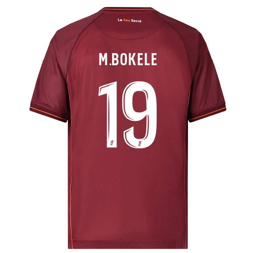 Danxen Uomo Maglia Morgan Bokele #19 Borgogna Bianco Kit Gara Home 2025/26 Maglietta