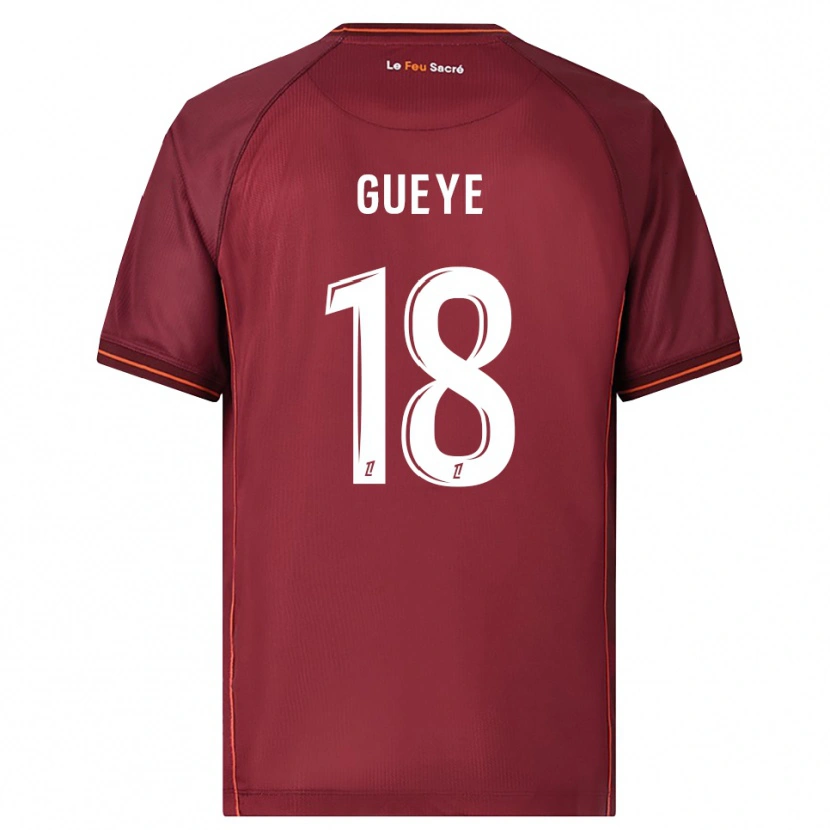 Danxen Uomo Maglia Idrissa Gueye #18 Borgogna Bianco Kit Gara Home 2025/26 Maglietta