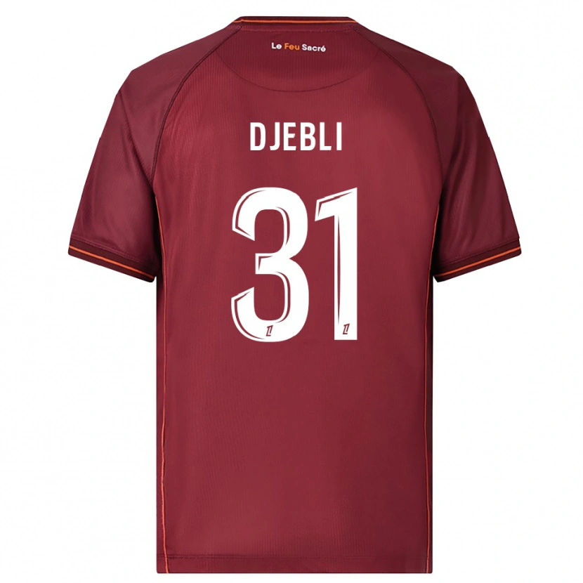 Danxen Uomo Maglia Assia Djebli #31 Borgogna Bianco Kit Gara Home 2025/26 Maglietta