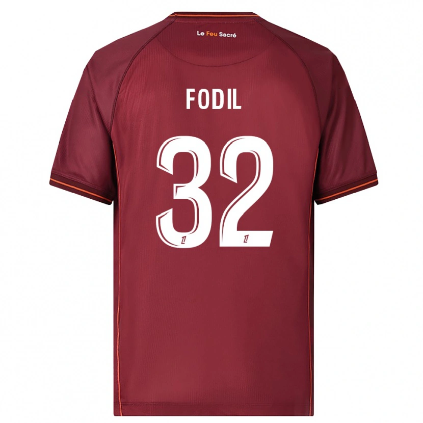Danxen Uomo Maglia Maria Fodil #32 Borgogna Bianco Kit Gara Home 2025/26 Maglietta