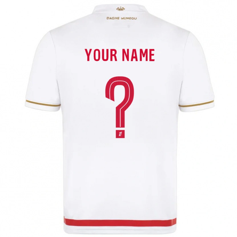 Danxen Uomo Maglia Il Tuo Nome #0 Rosso Bianco Kit Gara Home 2025/26 Maglietta