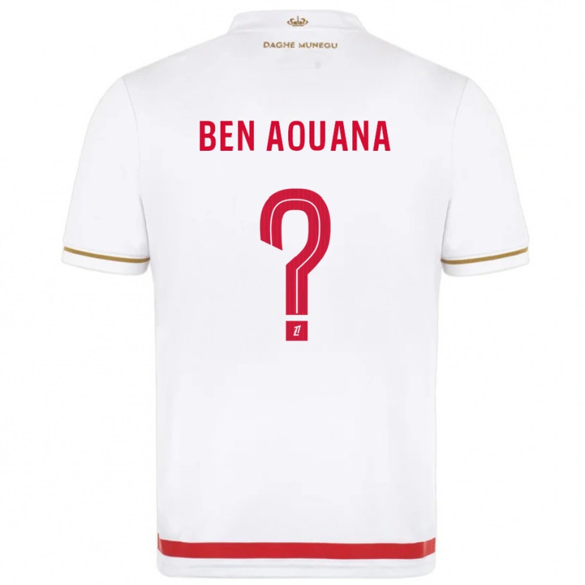 Danxen Uomo Maglia Adam Ben Aouana #0 Rosso Bianco Kit Gara Home 2025/26 Maglietta