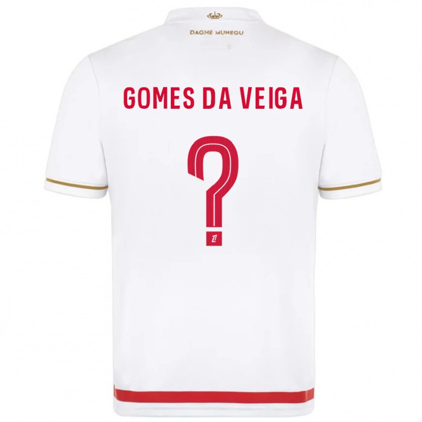 Danxen Uomo Maglia Melvin Gomes #0 Rosso Bianco Kit Gara Home 2025/26 Maglietta