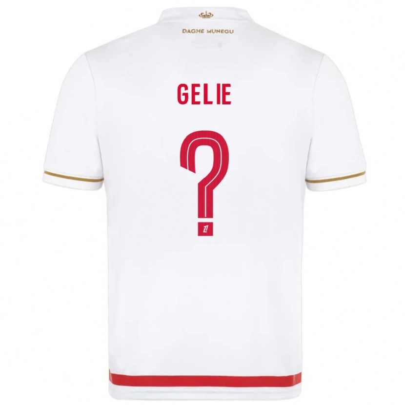 Danxen Uomo Maglia Melvyn Gelie #0 Rosso Bianco Kit Gara Home 2025/26 Maglietta