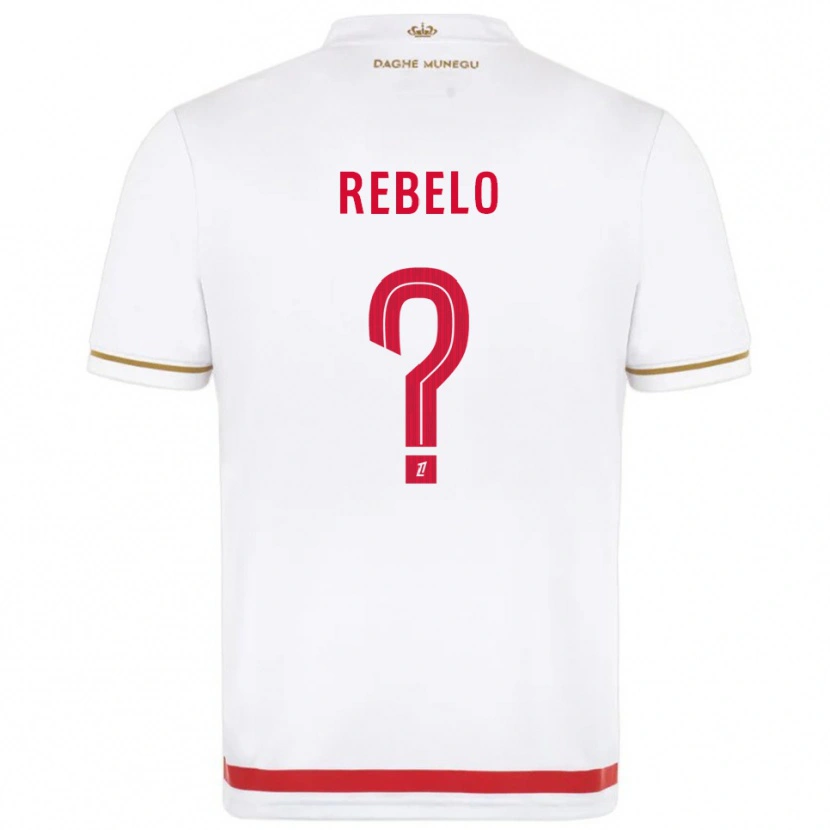 Danxen Uomo Maglia Tiago Rebelo #0 Rosso Bianco Kit Gara Home 2025/26 Maglietta