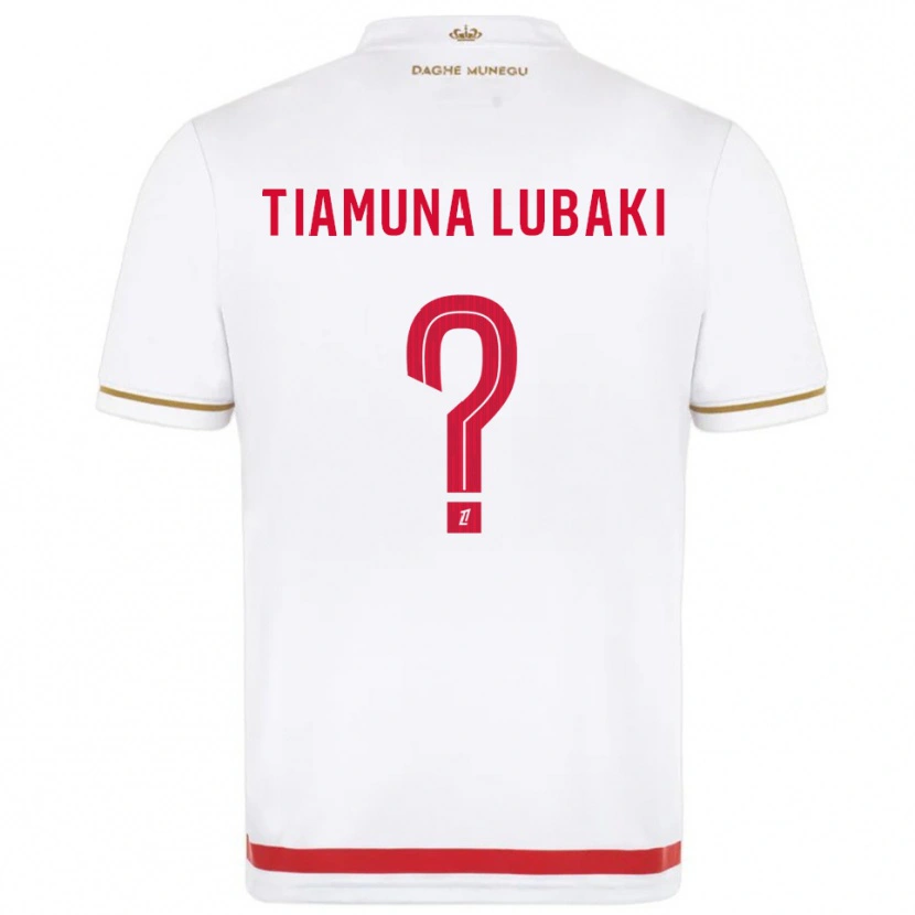Danxen Uomo Maglia Loïc Tiamuna Lubaki #0 Rosso Bianco Kit Gara Home 2025/26 Maglietta