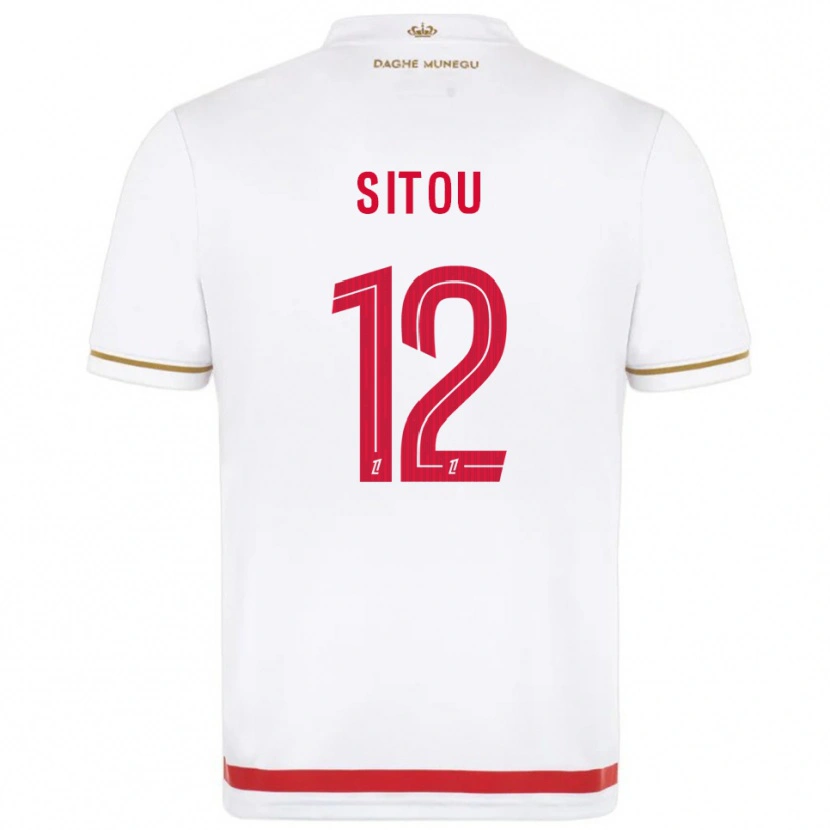 Danxen Uomo Maglia Kévin Sitou #12 Rosso Bianco Kit Gara Home 2025/26 Maglietta
