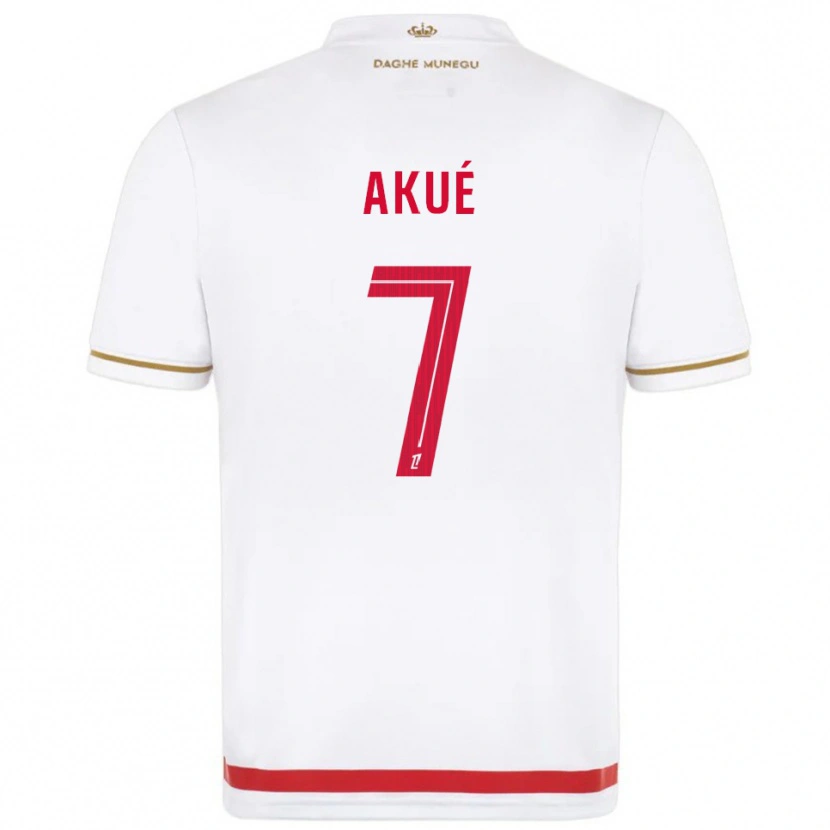Danxen Uomo Maglia Checkina Akué #7 Rosso Bianco Kit Gara Home 2025/26 Maglietta