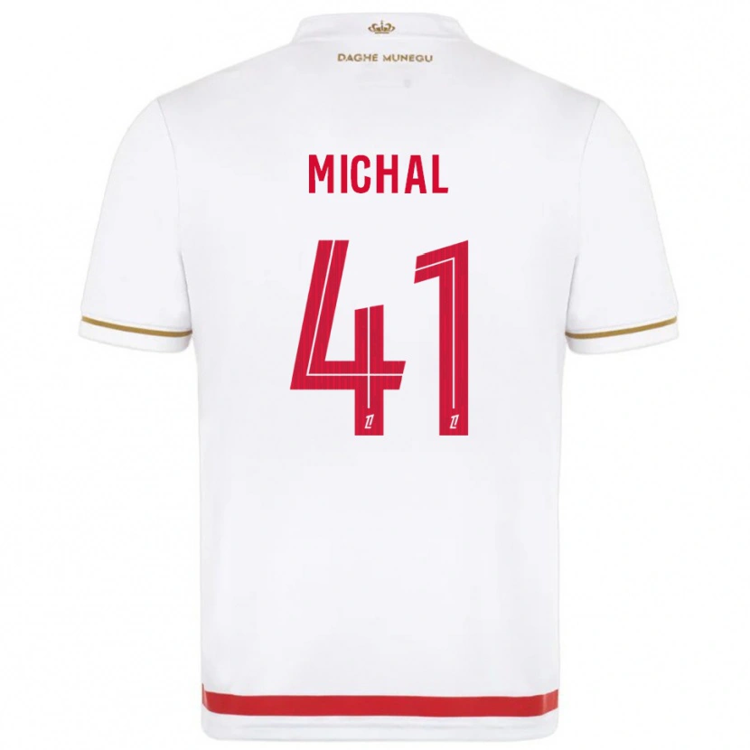 Danxen Uomo Maglia Lucas Michal #41 Rosso Bianco Kit Gara Home 2025/26 Maglietta