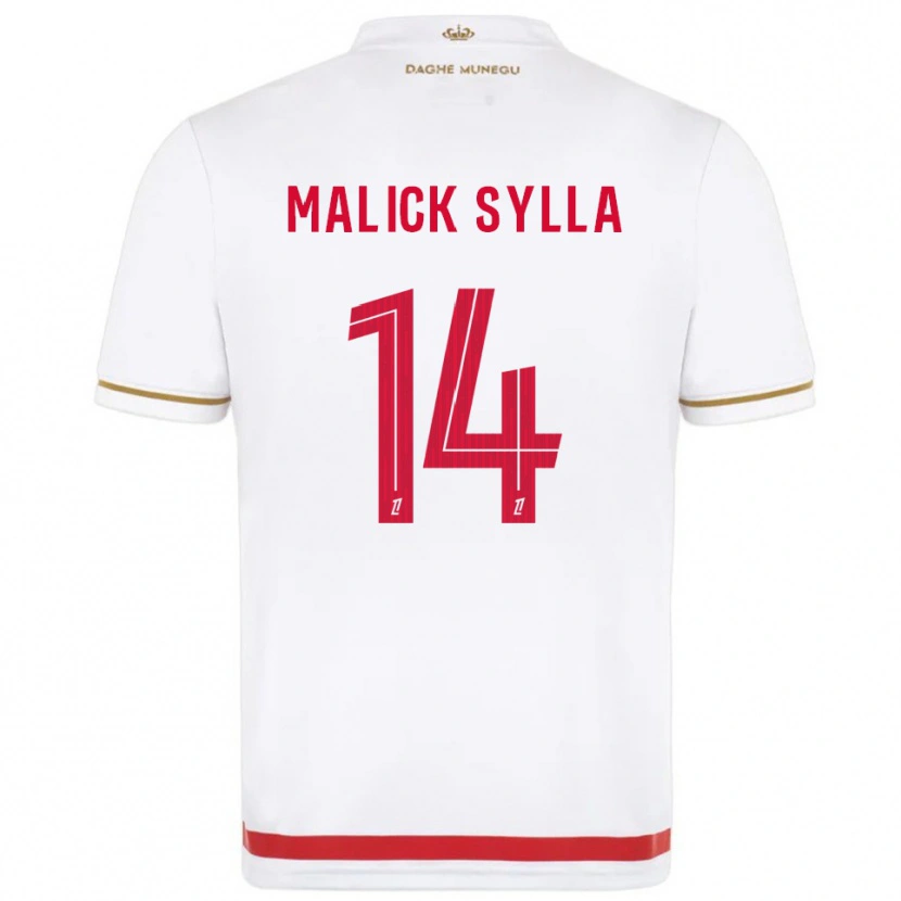 Danxen Uomo Maglia Malick Sylla #14 Rosso Bianco Kit Gara Home 2025/26 Maglietta