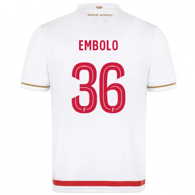 Danxen Uomo Maglia Breel Embolo #36 Rosso Bianco Kit Gara Home 2025/26 Maglietta