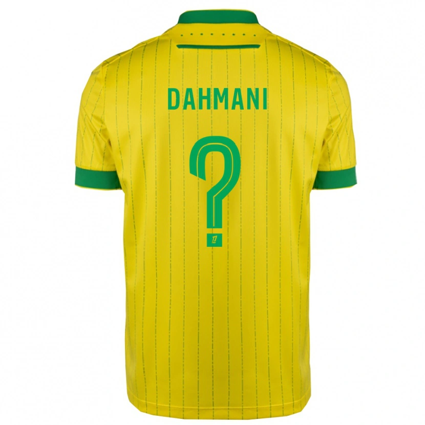 Danxen Uomo Maglia Waël Dahmani #0 Giallo Verde Kit Gara Home 2025/26 Maglietta