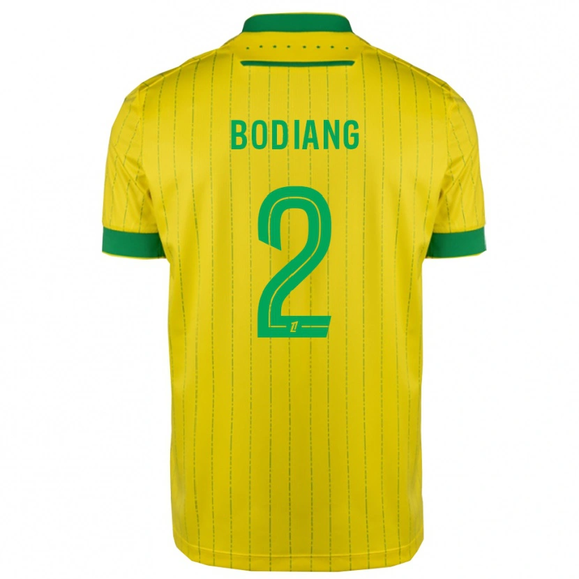 Danxen Uomo Maglia Moutanabi Bodiang #2 Giallo Verde Kit Gara Home 2025/26 Maglietta