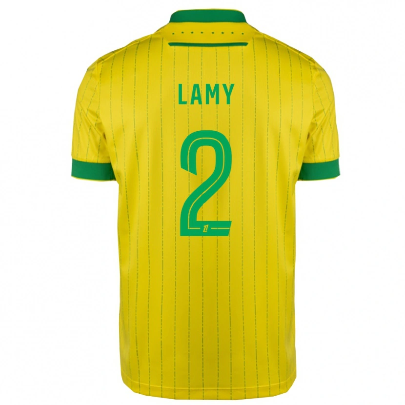 Danxen Uomo Maglia Hugo Lamy #2 Giallo Verde Kit Gara Home 2025/26 Maglietta