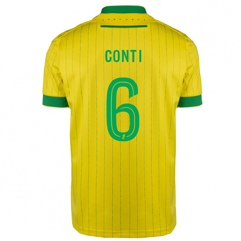 Danxen Uomo Maglia Alexandre Conti #6 Giallo Verde Kit Gara Home 2025/26 Maglietta