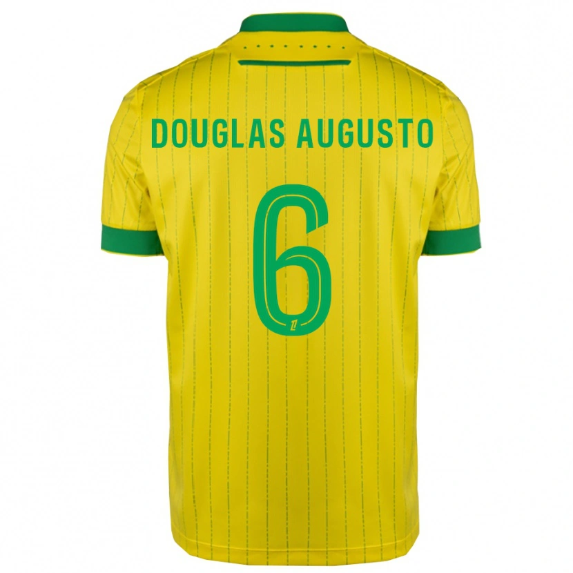 Danxen Uomo Maglia Douglas Augusto #6 Giallo Verde Kit Gara Home 2025/26 Maglietta