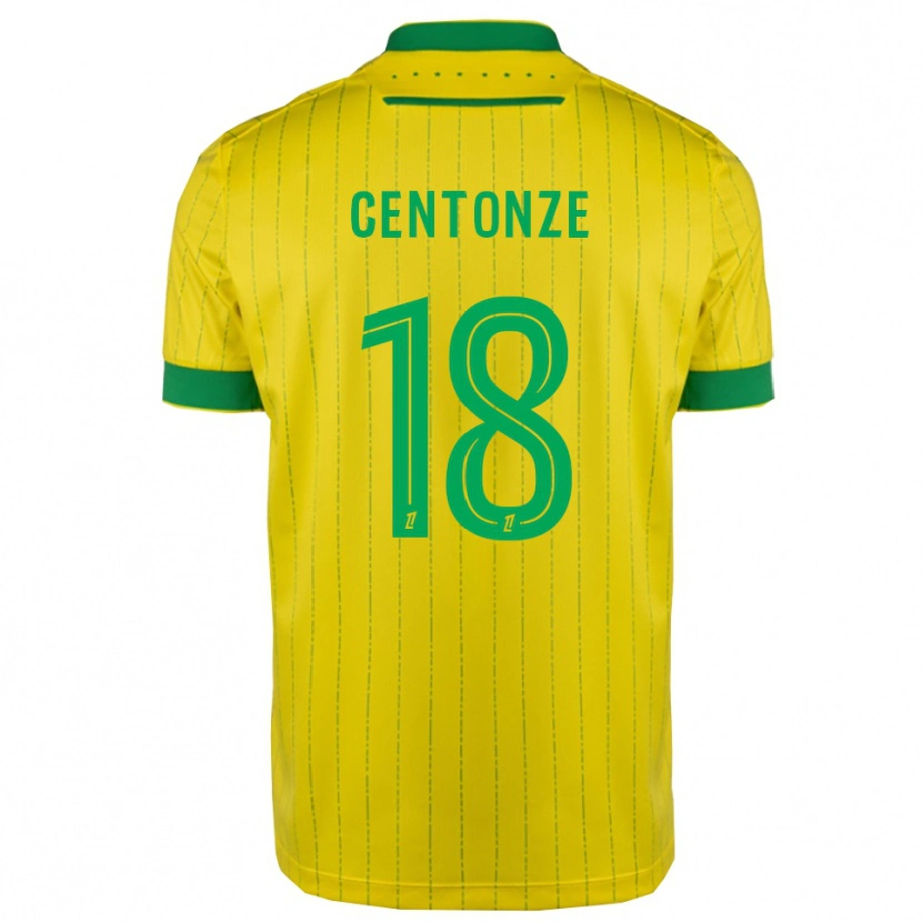 Danxen Uomo Maglia Fabien Centonze #18 Giallo Verde Kit Gara Home 2025/26 Maglietta