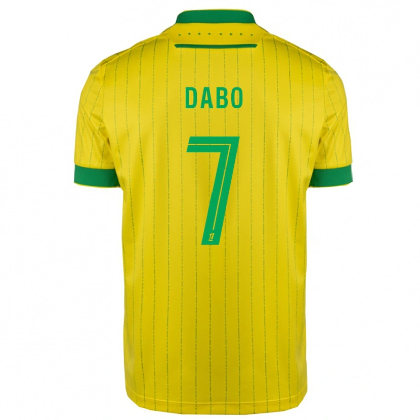 Danxen Uomo Maglia Moustapha Dabo #7 Giallo Verde Kit Gara Home 2025/26 Maglietta