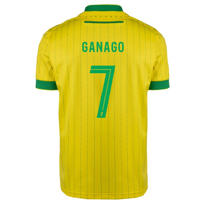 Danxen Uomo Maglia Ignatius Ganago #7 Giallo Verde Kit Gara Home 2025/26 Maglietta