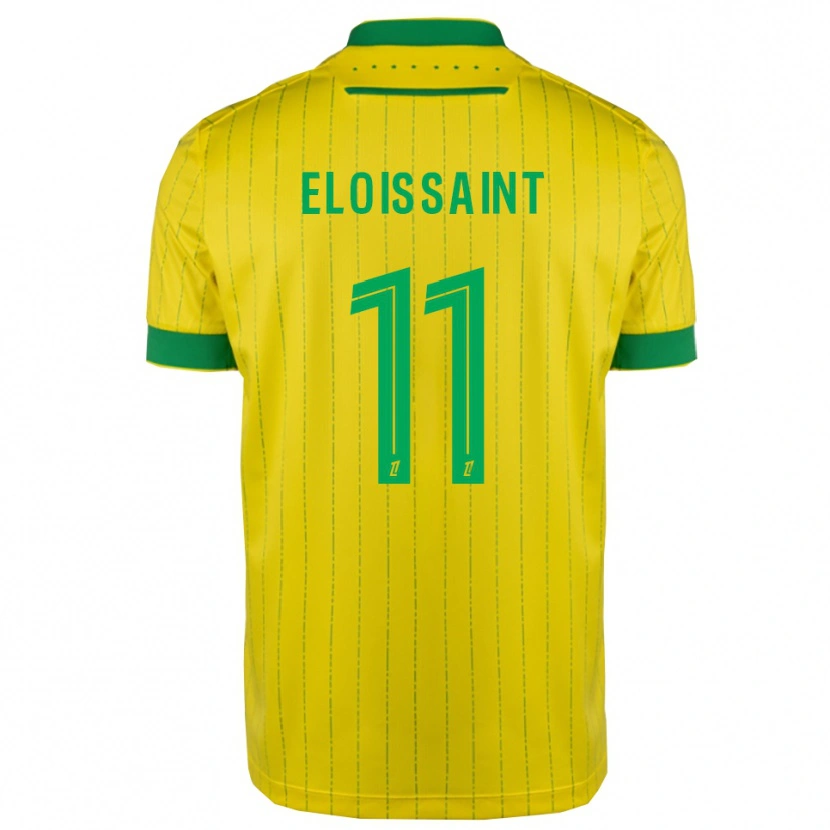 Danxen Uomo Maglia Roseline Eloissaint #11 Giallo Verde Kit Gara Home 2025/26 Maglietta