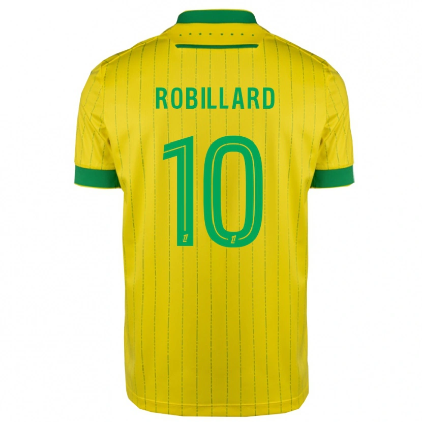 Danxen Uomo Maglia Camille Robillard #10 Giallo Verde Kit Gara Home 2025/26 Maglietta