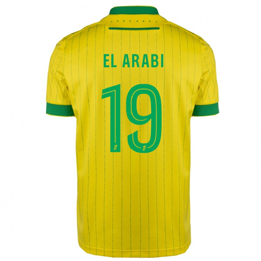 Danxen Uomo Maglia Youssef El Arabi #19 Giallo Verde Kit Gara Home 2025/26 Maglietta
