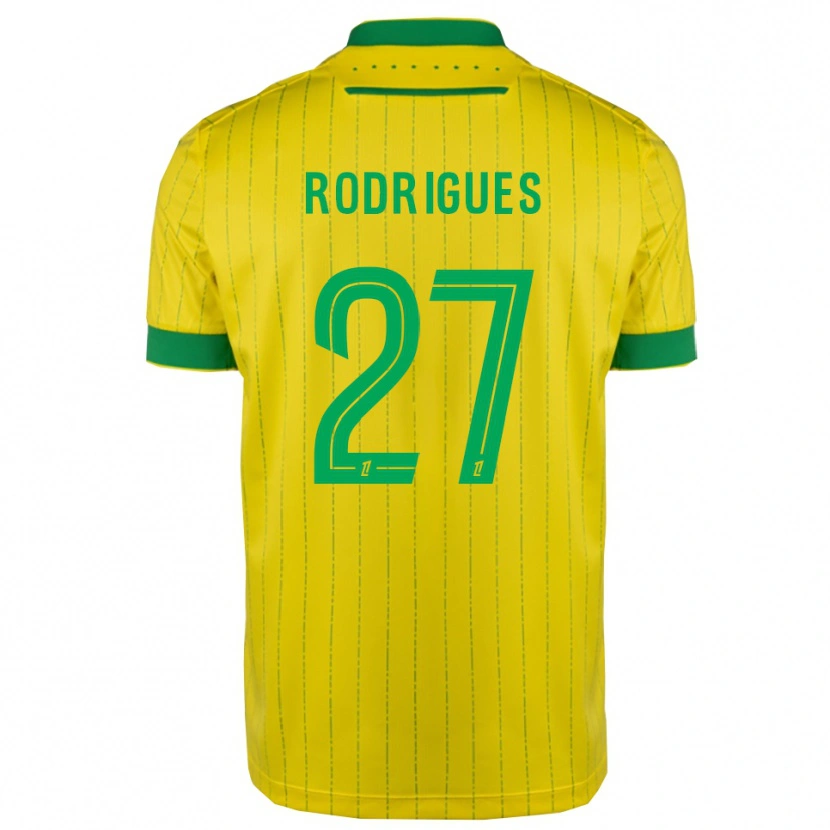 Danxen Uomo Maglia Nelly Rodrigues #27 Giallo Verde Kit Gara Home 2025/26 Maglietta