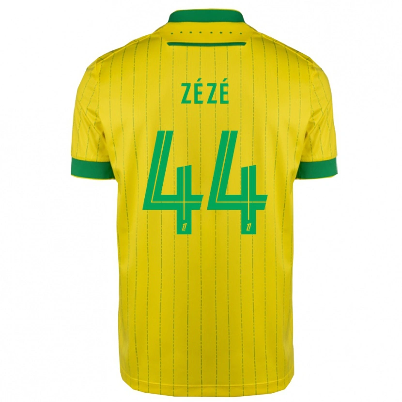 Danxen Uomo Maglia Nathan Zézé #44 Giallo Verde Kit Gara Home 2025/26 Maglietta