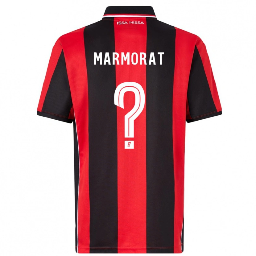 Danxen Uomo Maglia Mathéo Marmorat #0 Rosso Nero Kit Gara Home 2025/26 Maglietta