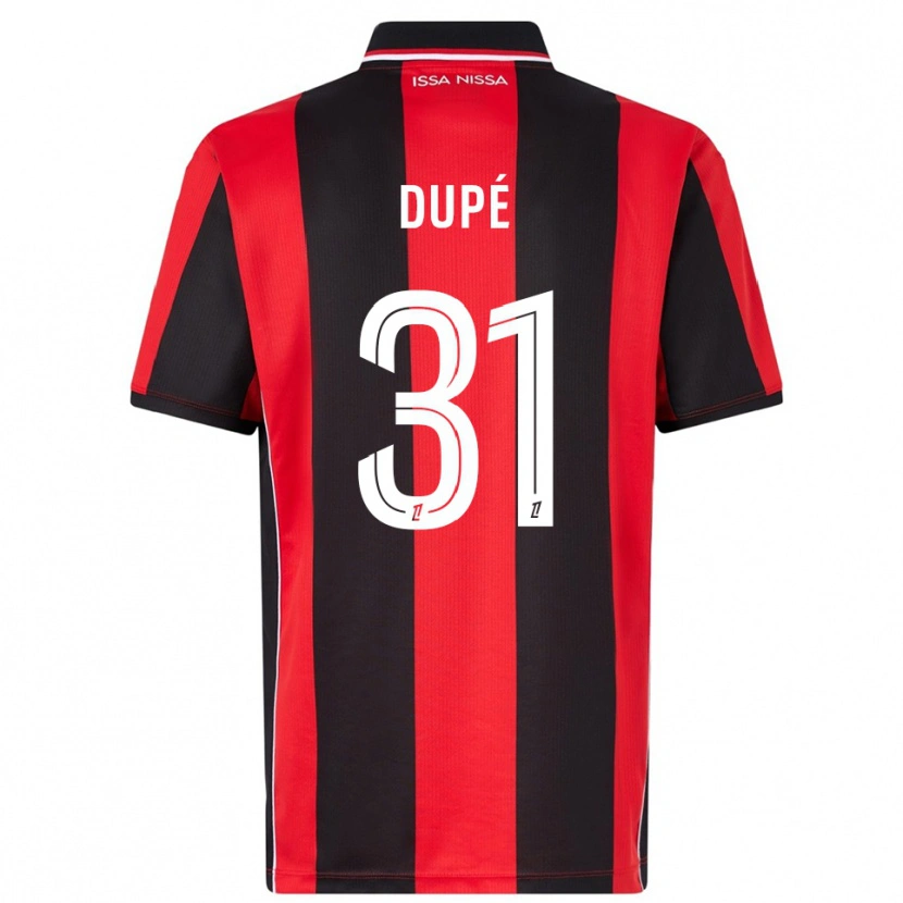 Danxen Uomo Maglia Maxime Dupé #31 Rosso Nero Kit Gara Home 2025/26 Maglietta