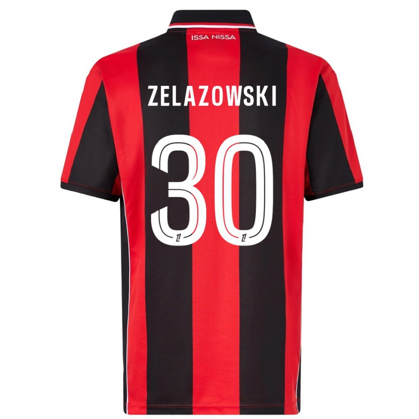 Danxen Uomo Maglia Bartosz Zelazowski #30 Rosso Nero Kit Gara Home 2025/26 Maglietta