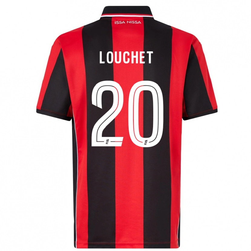 Danxen Uomo Maglia Tom Louchet #20 Rosso Nero Kit Gara Home 2025/26 Maglietta