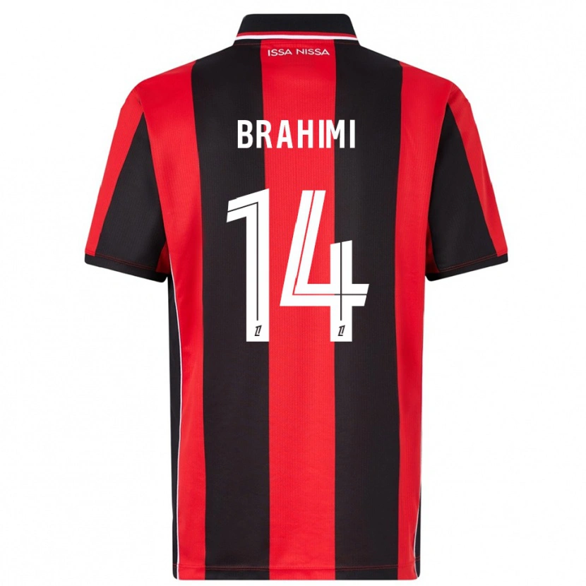 Danxen Uomo Maglia Billal Brahimi #14 Rosso Nero Kit Gara Home 2025/26 Maglietta