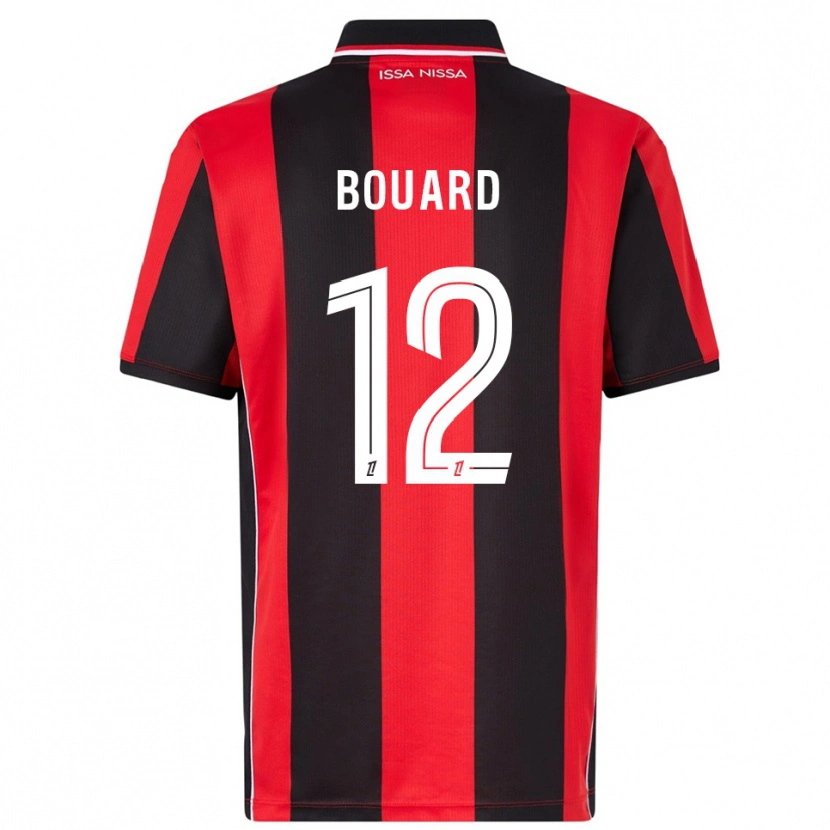 Danxen Uomo Maglia Enguerrand Bouard #12 Rosso Nero Kit Gara Home 2025/26 Maglietta