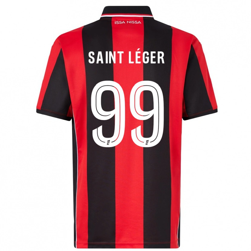 Danxen Uomo Maglia Maureen Saint Léger #99 Rosso Nero Kit Gara Home 2025/26 Maglietta