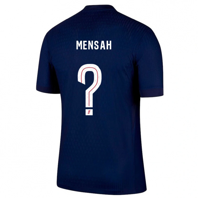 Danxen Uomo Maglia Isaac Mensah #0 Blu Scuro Rosso Kit Gara Home 2025/26 Maglietta
