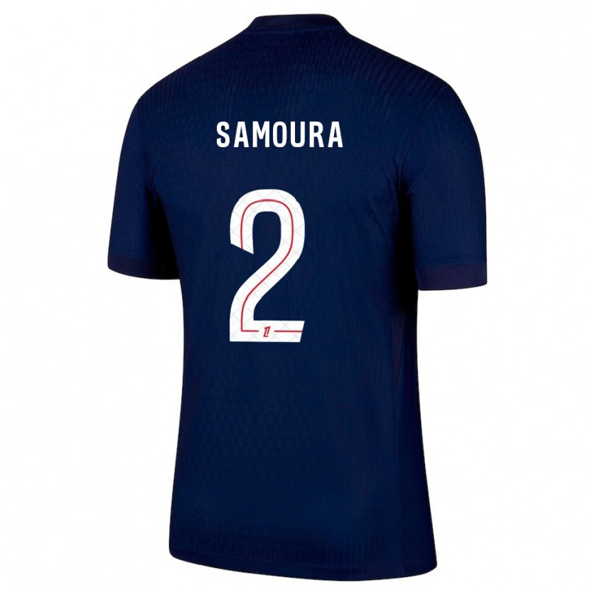 Danxen Uomo Maglia Thiniba Samoura #2 Blu Scuro Rosso Kit Gara Home 2025/26 Maglietta
