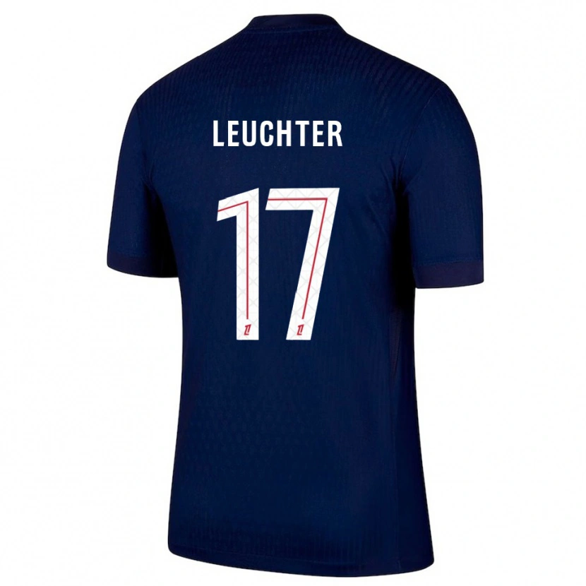 Danxen Uomo Maglia Romée Leuchter #17 Blu Scuro Rosso Kit Gara Home 2025/26 Maglietta