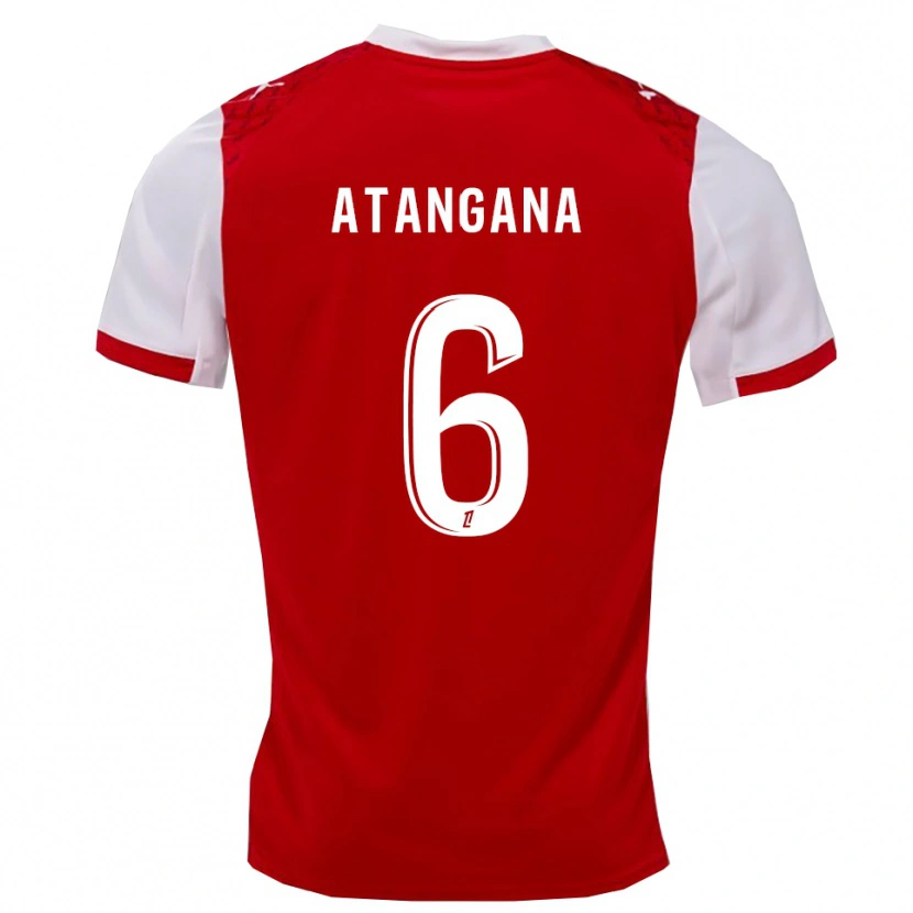 Danxen Uomo Maglia Valentin Atangana #6 Rosso Bianco Kit Gara Home 2025/26 Maglietta