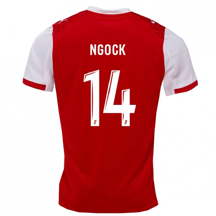 Danxen Uomo Maglia Monique Ngock #14 Rosso Bianco Kit Gara Home 2025/26 Maglietta