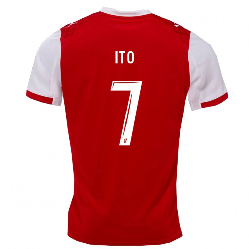 Danxen Uomo Maglia Junya Ito #7 Rosso Bianco Kit Gara Home 2025/26 Maglietta