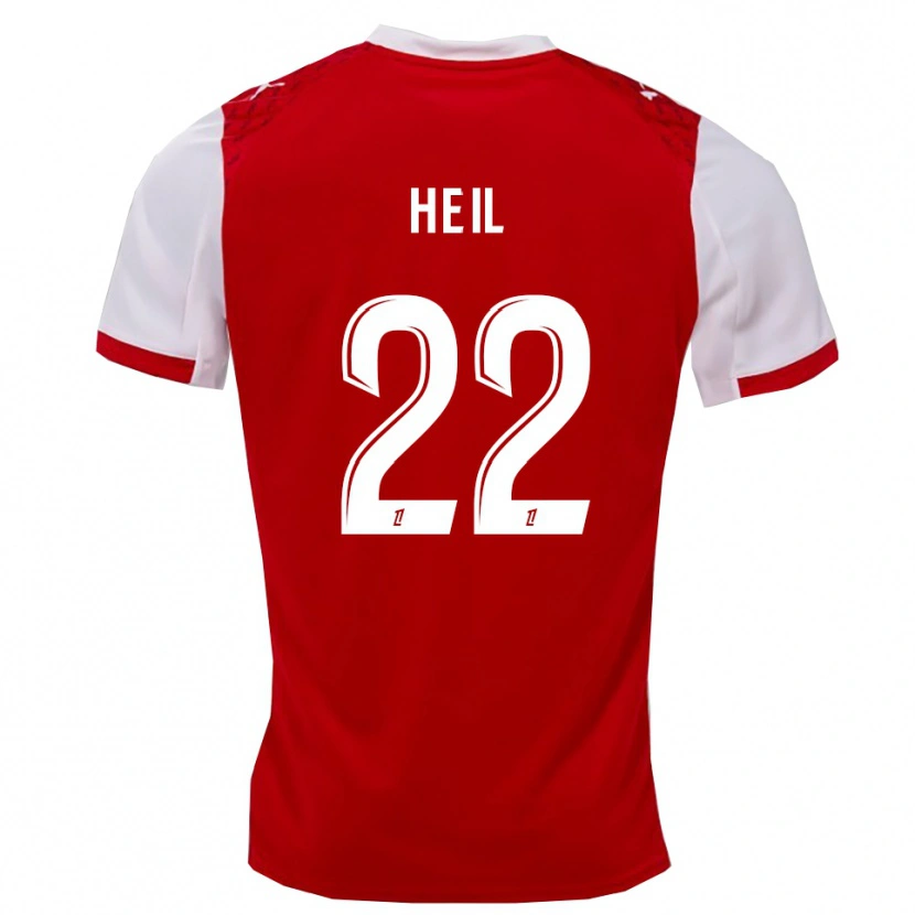 Danxen Uomo Maglia Manon Heil #22 Rosso Bianco Kit Gara Home 2025/26 Maglietta